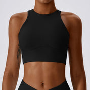 Women's Rib Sport Bra With Chest Pad