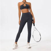 Two-Piece Women's Sports Crossover Yoga Set