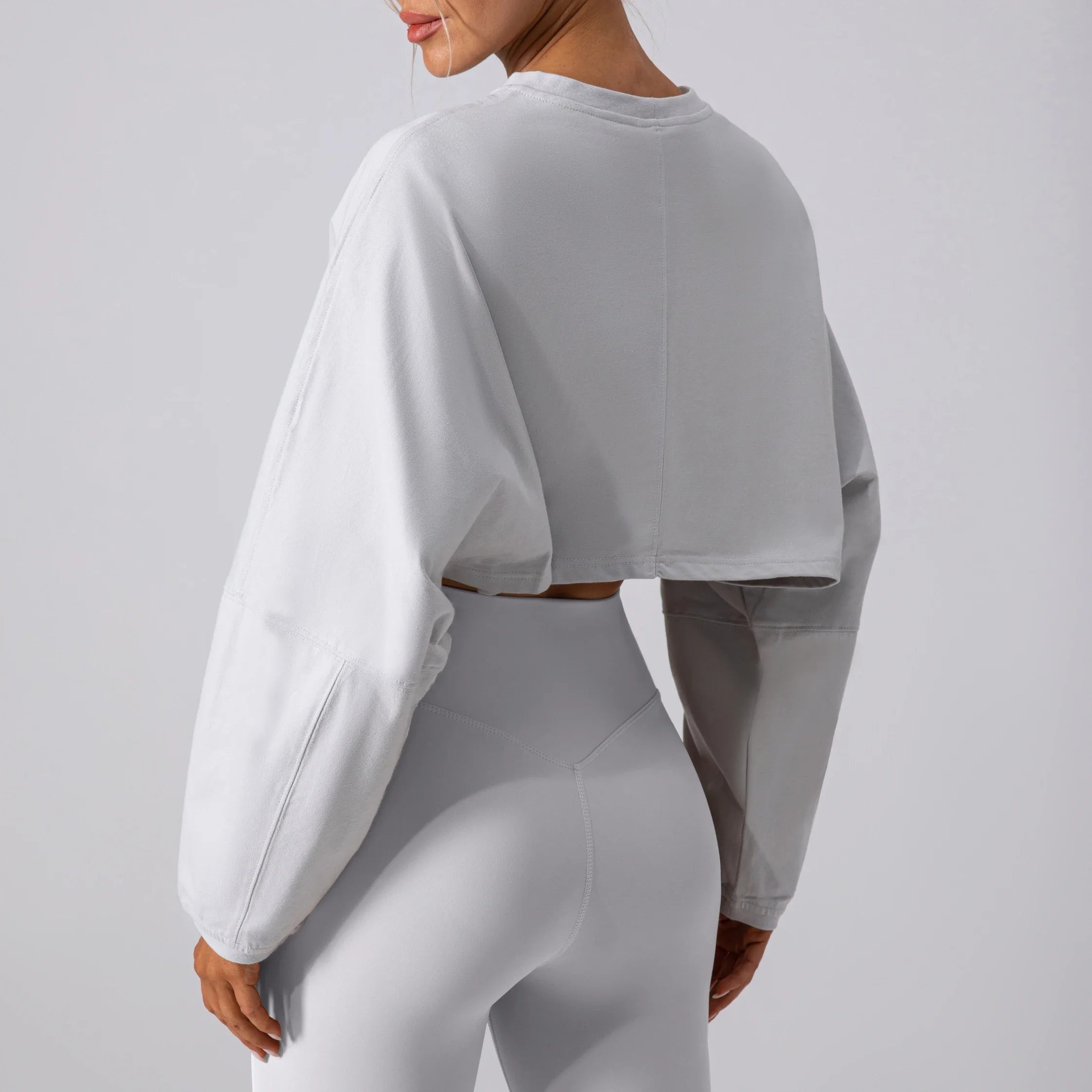 Women Sports Crop Top Long Sleeve shirt