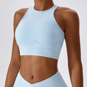 Women's Rib Sport Bra With Chest Pad