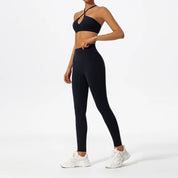 Two-Piece Women's Sports Crossover Yoga Set