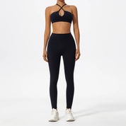 Two-Piece Women's Sports Crossover Yoga Set