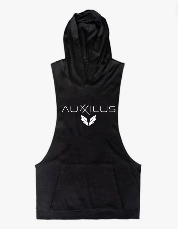 Auxxilus Fitness Hooded Tank Top Vest Stringer