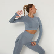 Long Sleeve Yoga Set | Women's Long Sleeve Set | Auxxilus