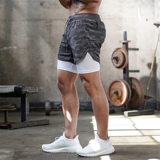 Men's Double Deck Shorts | 2 in 1 Gym Shorts | Auxxilus