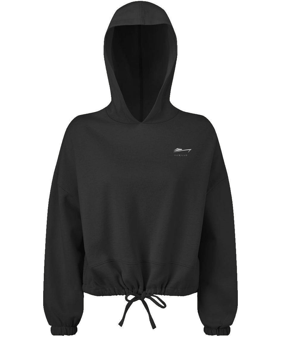 Auxxilus Yacht Cropped Oversize Hooded Sweatshirt