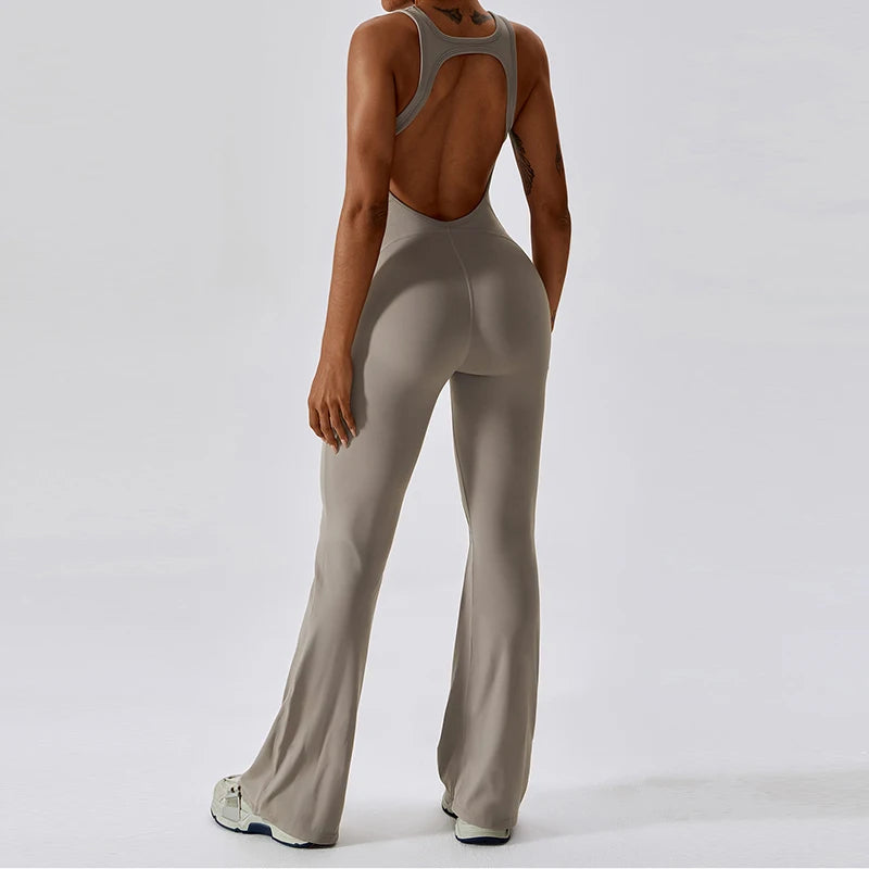 Women's V back jumpsuit