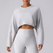 Women Sports Crop Top Long Sleeve shirt