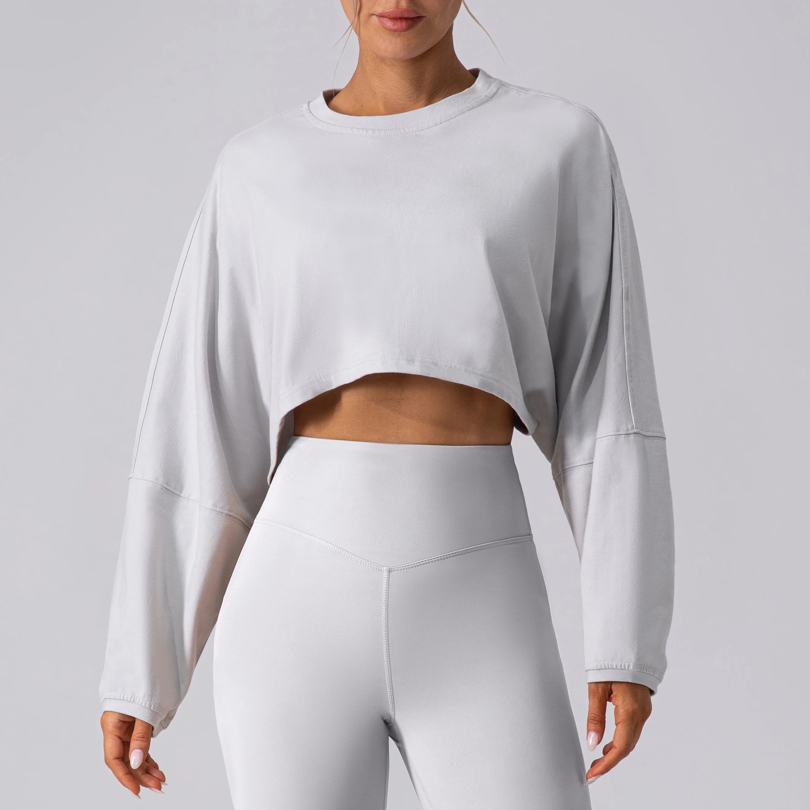 Women Sports Crop Top Long Sleeve shirt