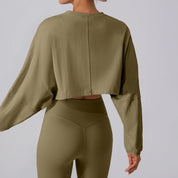 Women Sports Crop Top Long Sleeve shirt
