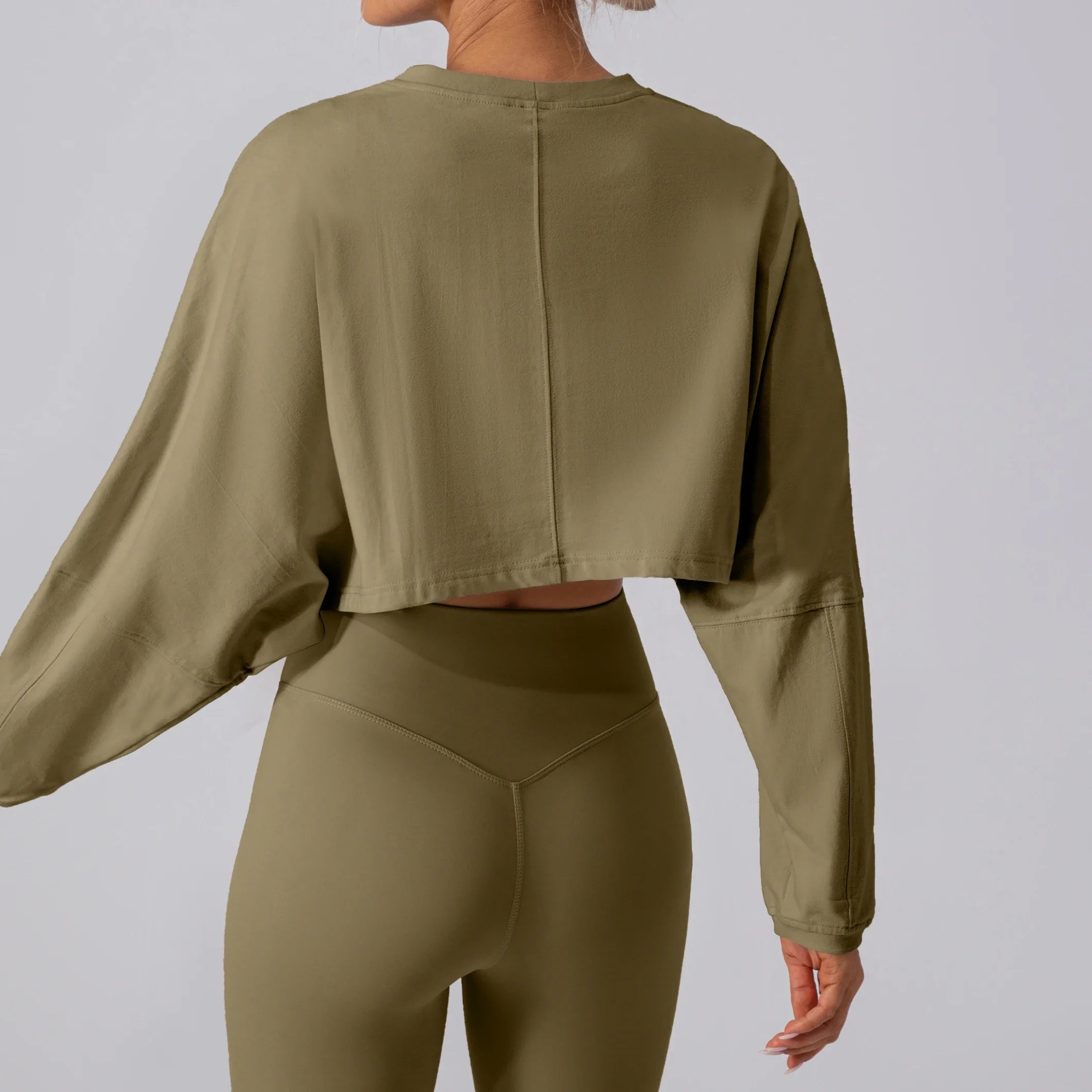 Women Sports Crop Top Long Sleeve shirt
