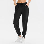 Women's casual pocket drawstring sport joggers