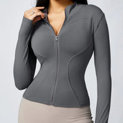 Zipper Seamless Long Sleeve Sports Jacket