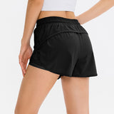 Auxxilus Women's 2 in 1 Gym Fitness Shorts Side Pocket