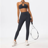 Two-Piece Women's Sports Crossover Yoga Set