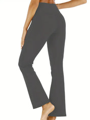 Women's high waisted flared pants with pockets