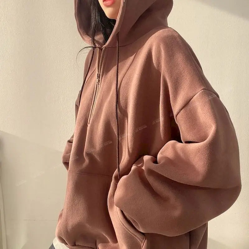 Women's Oversize zipper hoodie