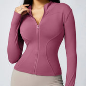 Zipper Seamless Long Sleeve Sports Jacket