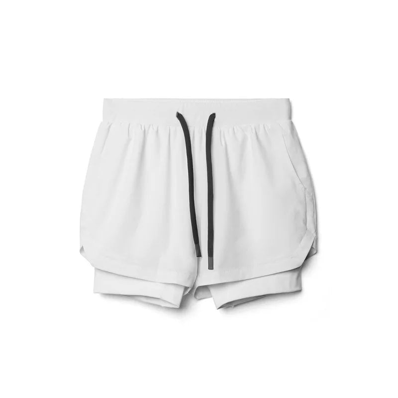 Men's 2-in-1 double layer running shorts