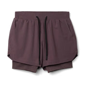 Men's 2-in-1 double layer running shorts