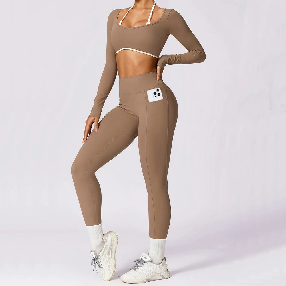 2PCS Women Tracksuit Yoga Set