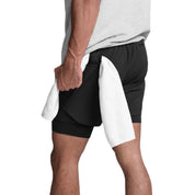 Men's 2-in-1 double layer running shorts