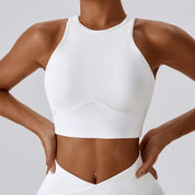 Women's Rib Sport Bra With Chest Pad
