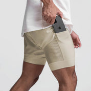 Men's 2-in-1 double layer running shorts