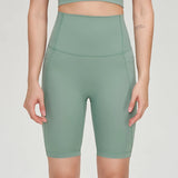 포켓이 있는 하이웨이스트 요가 짐 반바지