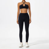 Two-Piece Women's Sports Crossover Yoga Set