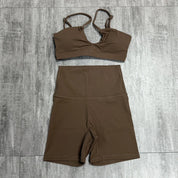 Two-Piece Women's Sports Crossover Yoga Set