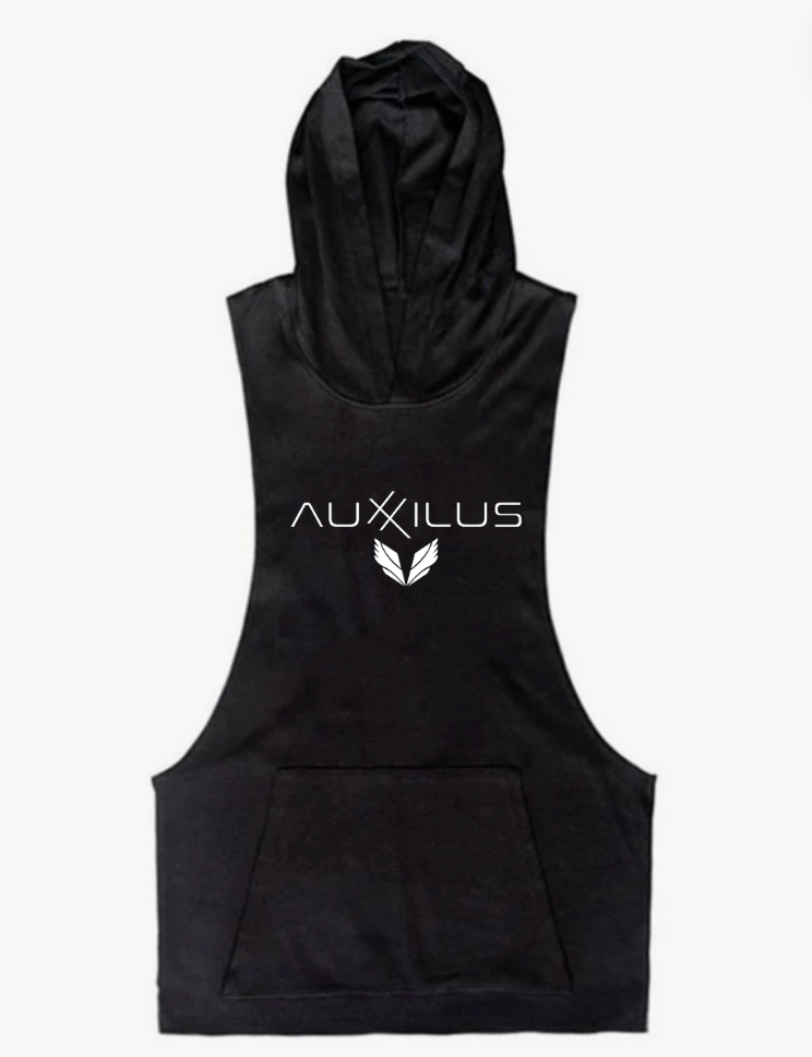 Auxxilus Fitness Hooded Tank Top Vest Stringer