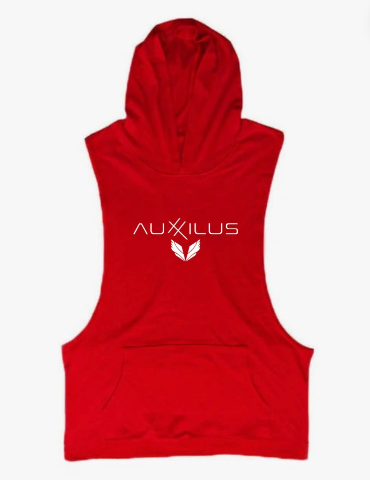 Auxxilus Fitness Hooded Tank Top Vest Stringer