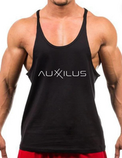 Auxxilus Fitness Hooded Tank Top Vest Stringer