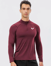 Auxxilus Men's half zip long sleeve shirt