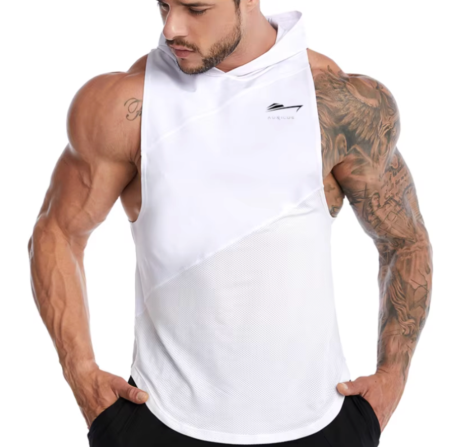 Hooded stringer tank top