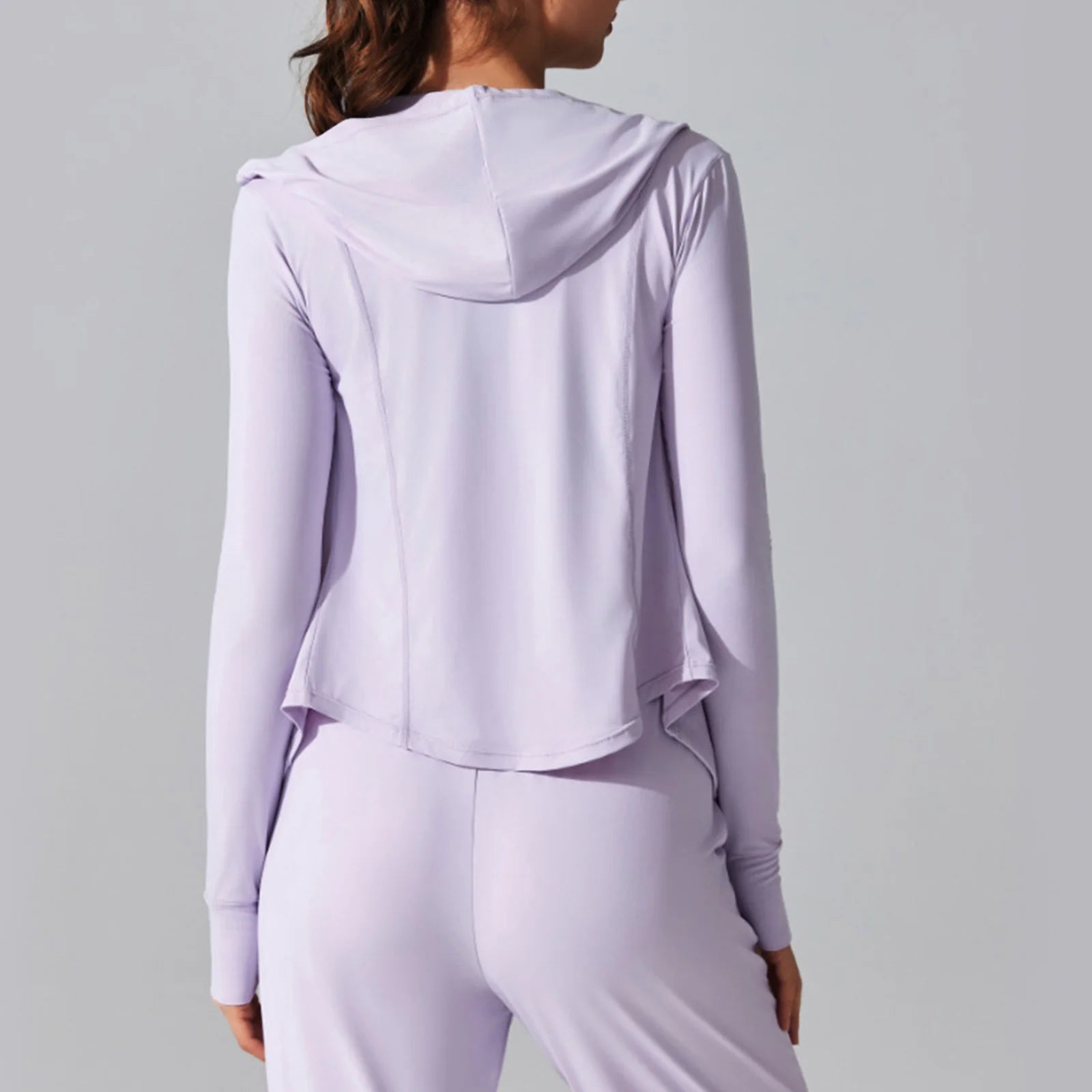 Women's Zip-Up Hooded Slim Fit Jacket