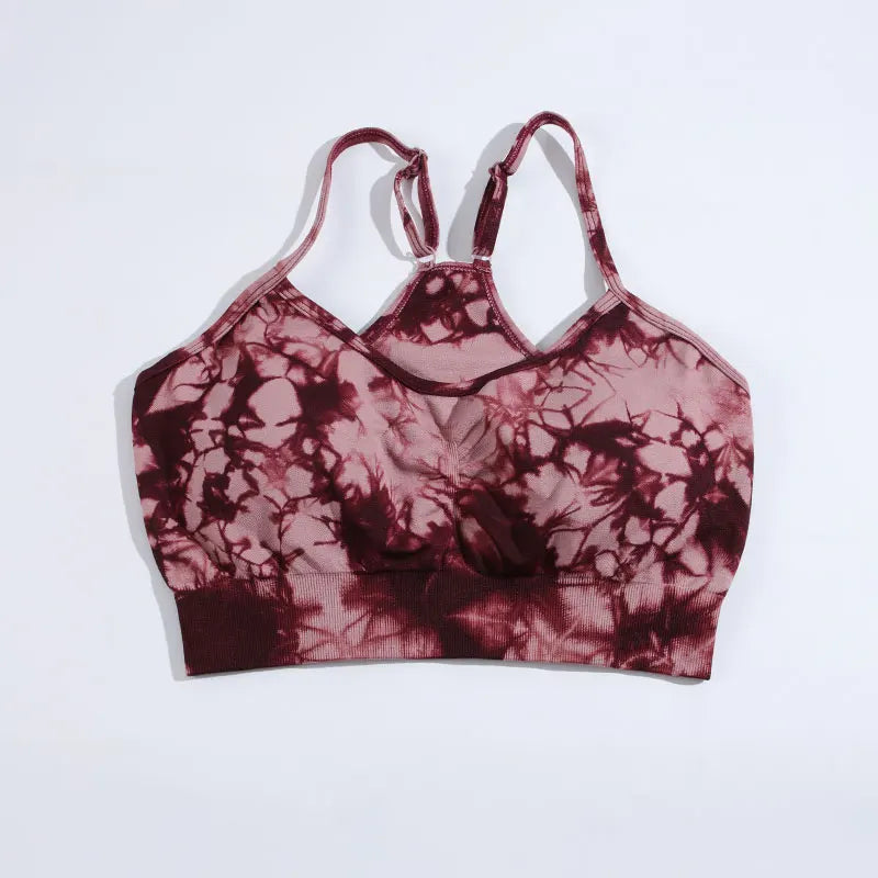 Women's Tie Dye Sports Fitness Bra