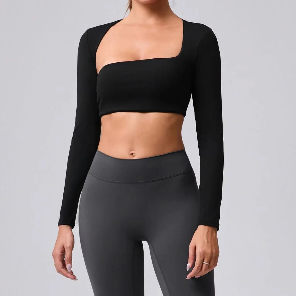 Long Sleeve Padded Pilates Yoga Shirt