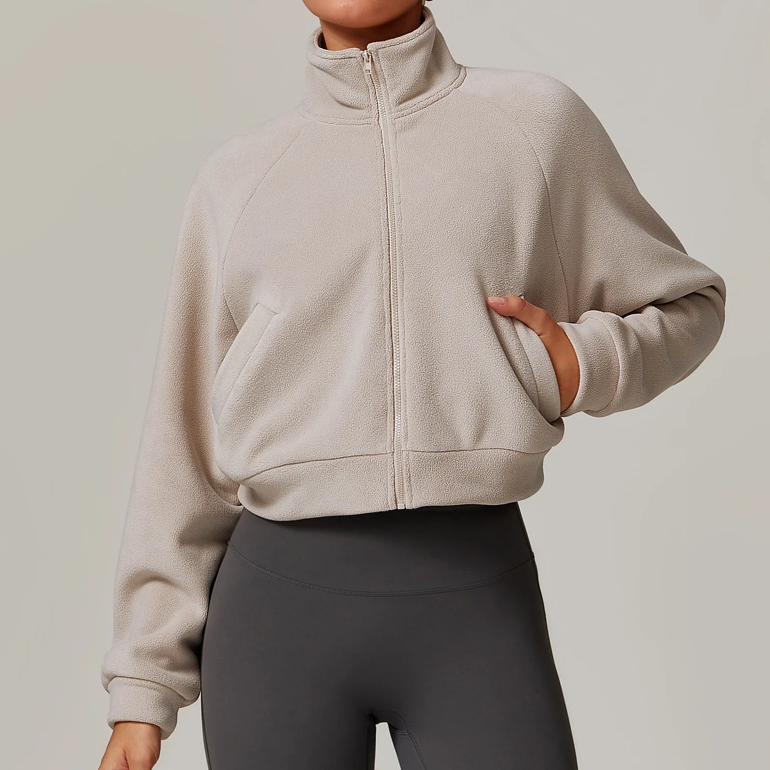 Women's Fleece Sports and Fitness Jacket