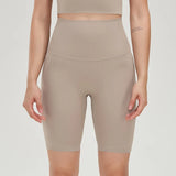 포켓이 있는 하이웨이스트 요가 짐 반바지