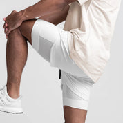 Men's 2-in-1 double layer running shorts
