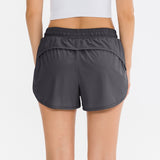 Auxxilus Women's 2 in 1 Gym Fitness Shorts Side Pocket