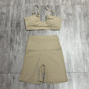 Two-Piece Women's Sports Crossover Yoga Set